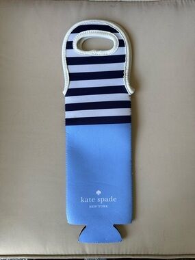 Kate Spade Blue Striped Wine or Bottle Tote